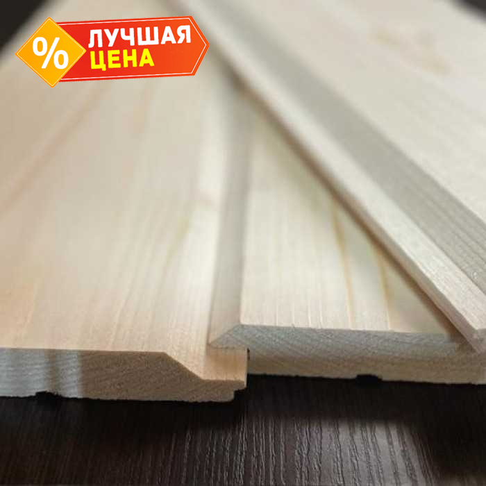 Имитация бруса Карельский профиль 17х146х5000 мм Прима Лиственница